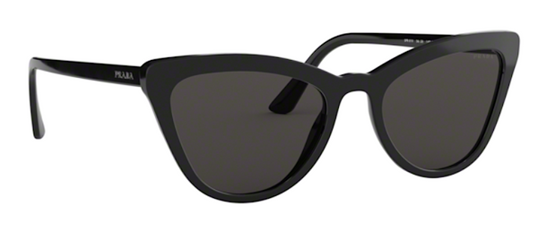 Women's PRADA PR 01VS 1AB5S0 Cat Eye Sunglasses | Black | On Sale ...