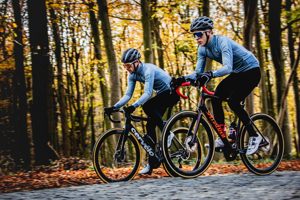 Cycling on cobbles belgian crew