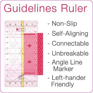 Quilt Ruler Upgrade Kit - Guide per Righelli da 12 e 24 + 6 Strisce  Aggrappanti