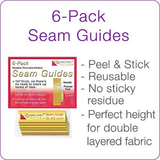 Guidelines4quilting Super Easy Seam Guide Setter, 4.75x1.25x.125