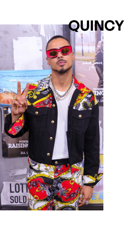 Quincy wears Gold Ring from Rockford Collection