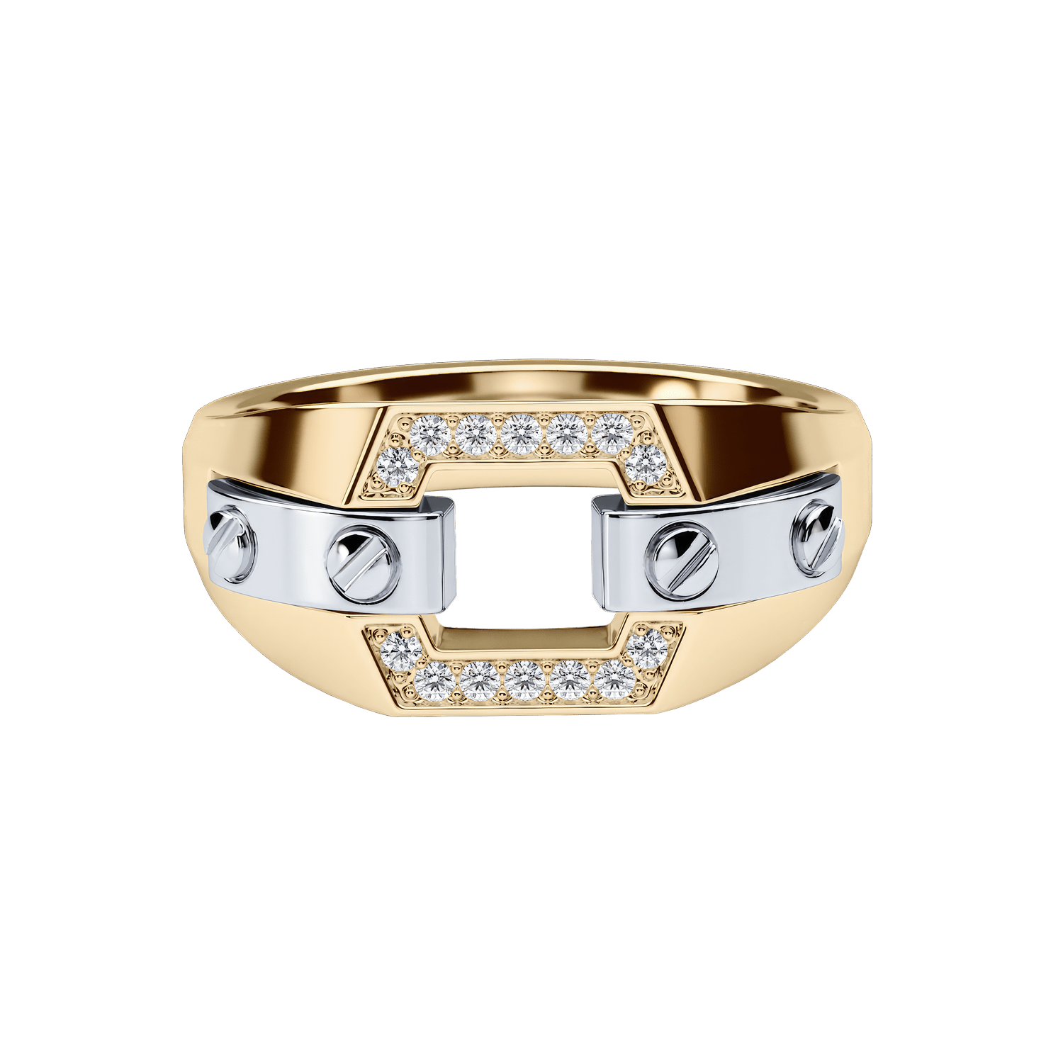 White Diamond Signet Ring