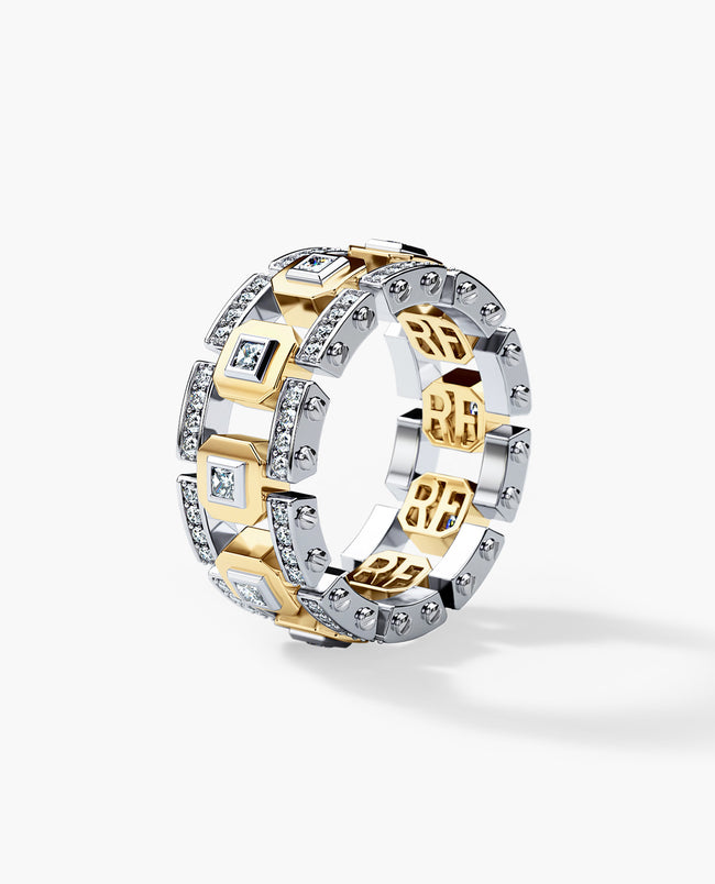 LA PAZ Two-Tone Gold Ring with 1.20ct Diamonds — Rockford Collection