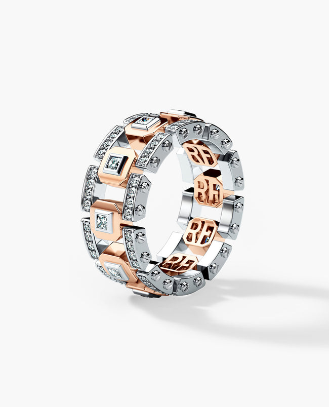 LA PAZ Two-Tone Gold Ring with 1.20ct Diamonds — Rockford Collection