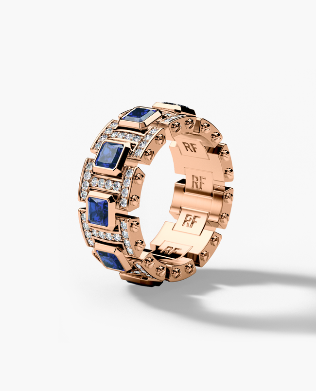 LA PAZ Gold Ring with 4.70ct Sapphires and Diamonds — Rockford Collection