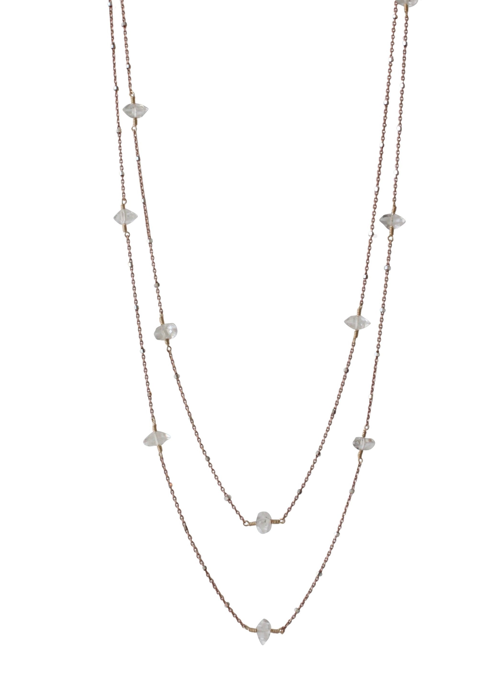 Herkimer Diamonds by the Yard Long Necklace