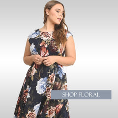womens plus size floral dresses, floral tops, online shopping australia