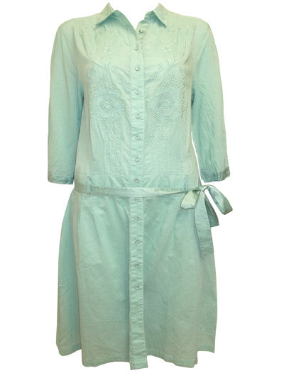 Embroidered Shirt Dress with Belt-Clearance-Daring Diva Australia-8-Daring Diva Australia