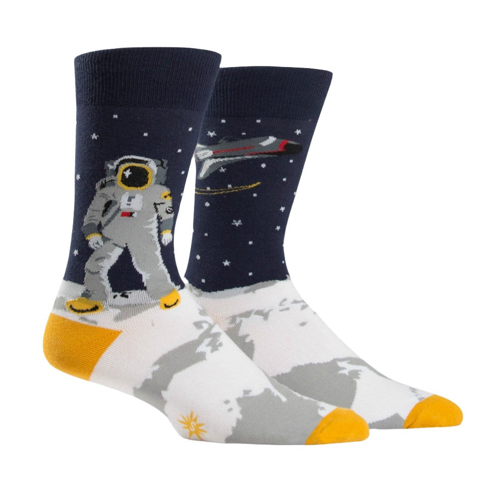 Sock It To Me Crew Mens Socks - One Giant Leap I Bayside Blades