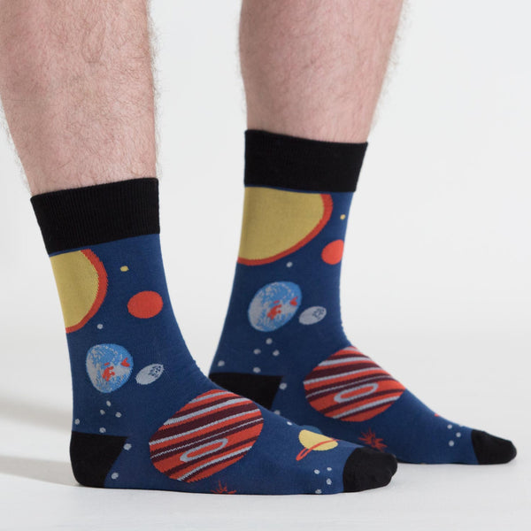 Sock It To Me Crew Mens Socks - Planets I Bayside Blades