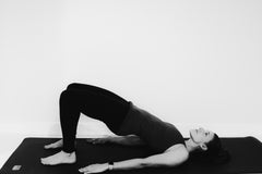 Work- Pogamat Blog- Yoga for Back Pain-supported bridge pose