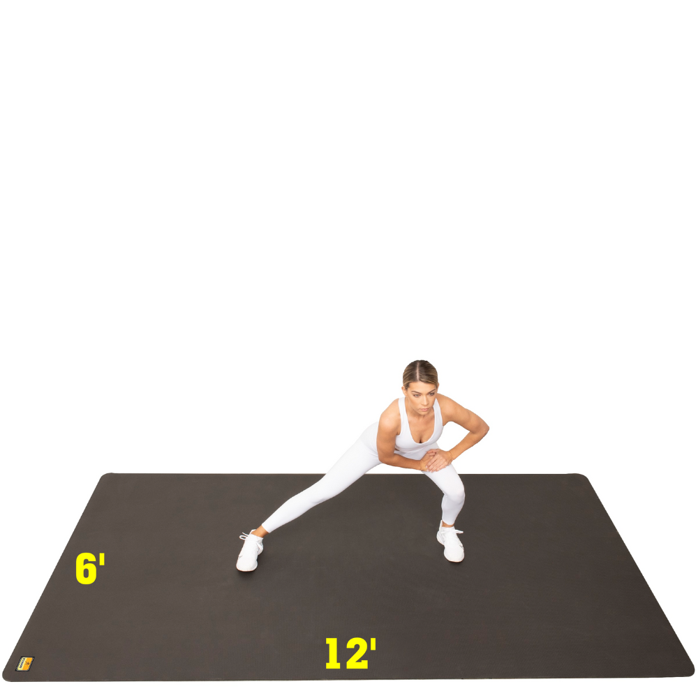 Commercial-Grade Heavyweight Exercise Mat, 7mm Thick, 4' x 8