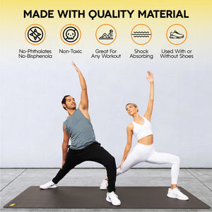 Premium Extra Large Exercise Mat 12' x 6' x 1/4