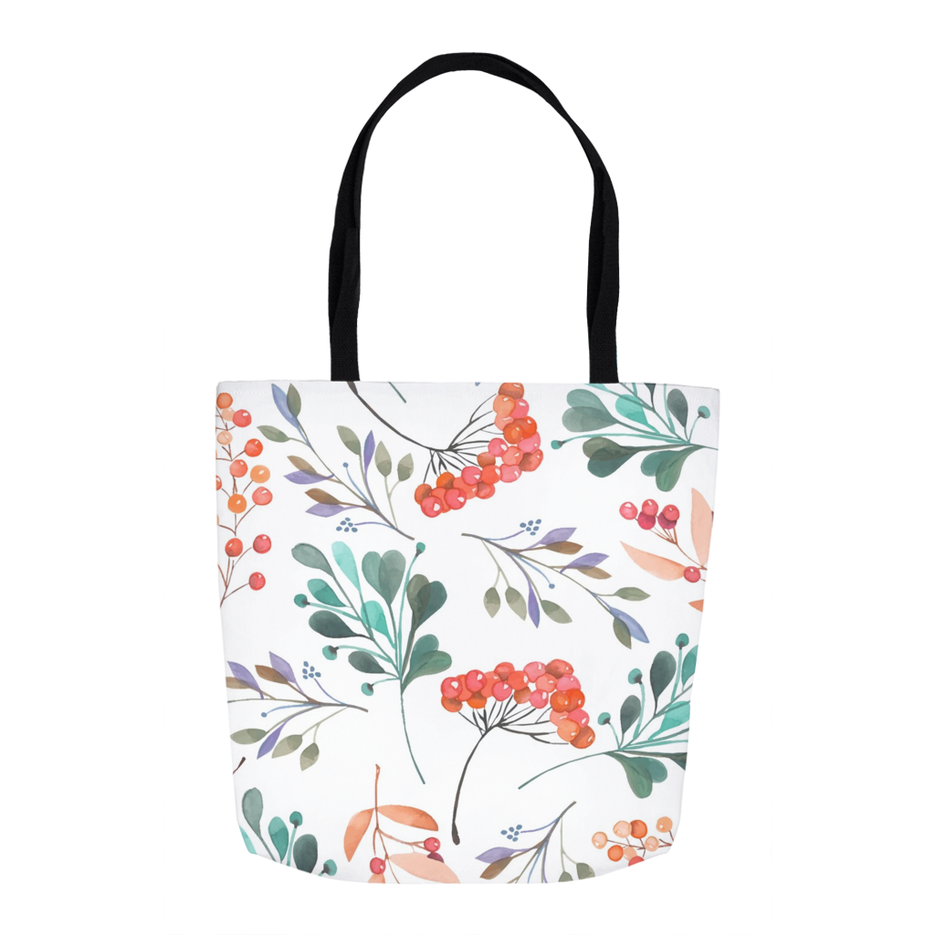 Summer Berries and Leaves Tote Bags – Paper Rose Cottage