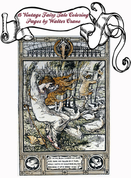 Fairy Tale Coloring Book for Adults by Walter Crane To