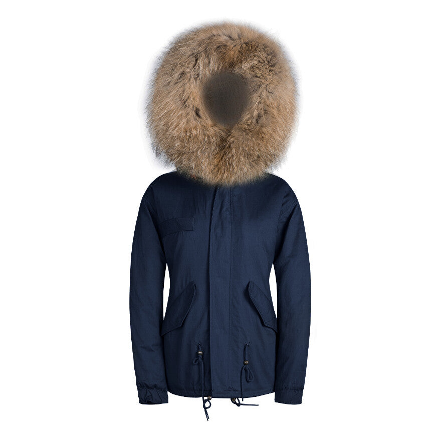 kids fur hood jacket