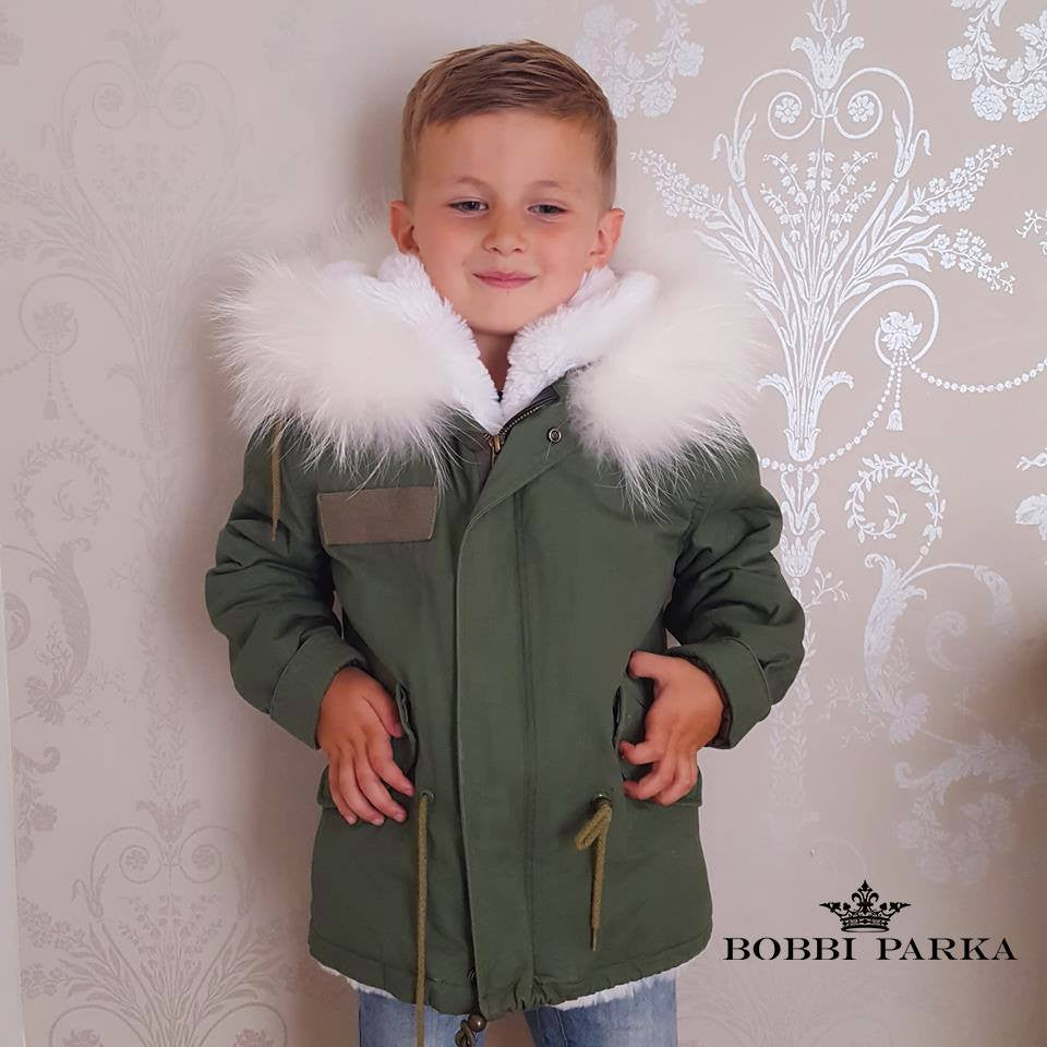 kids fur hood jacket