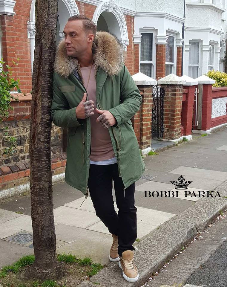 fur lined parka mens