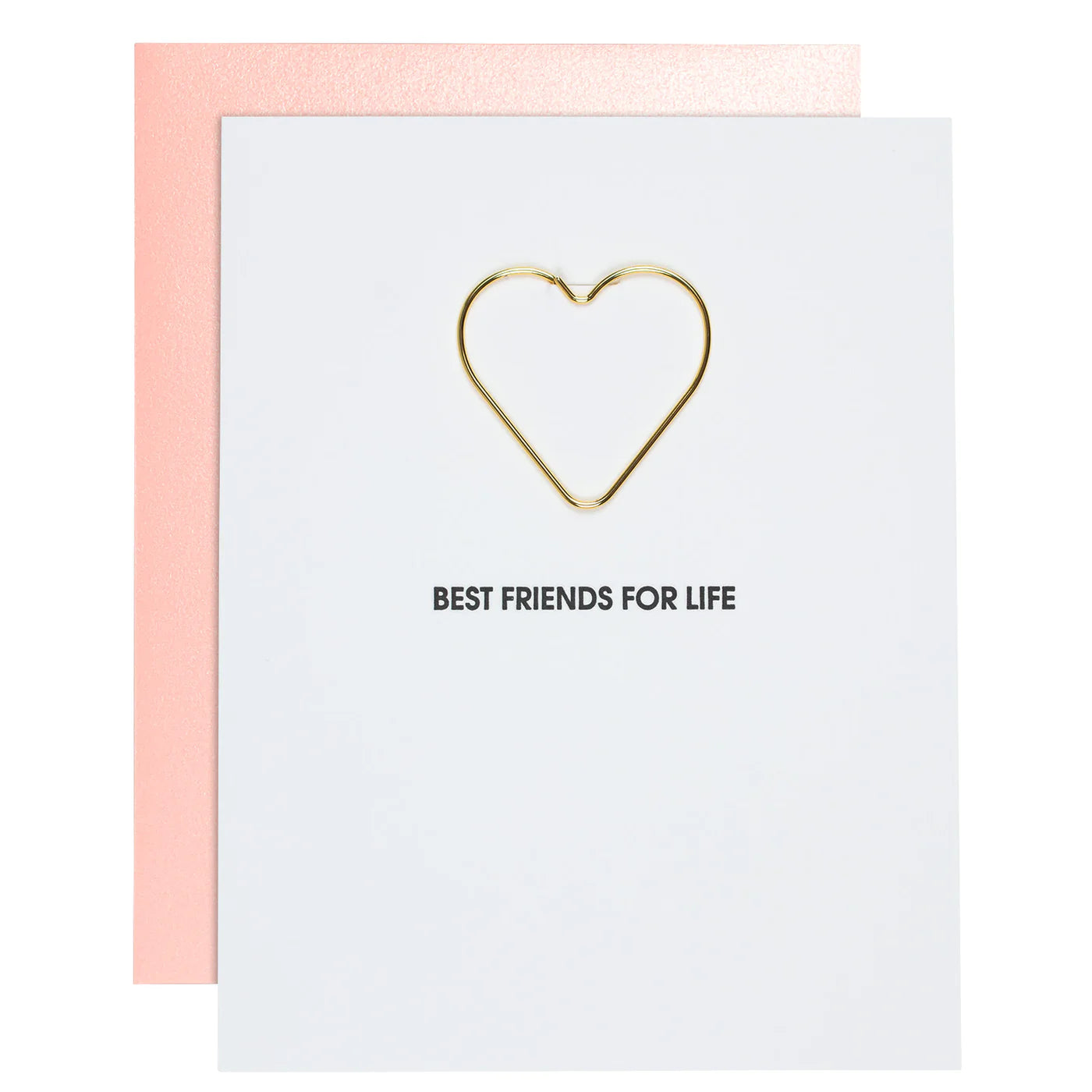 Best Friends For Life - Friendship Heart Paper Clip Card