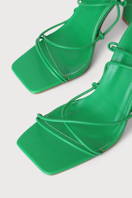 Cayara Lace Up Sandal Green | LIT Boutique