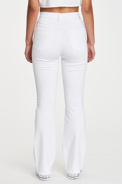 Go-Getter First Love High Rise Flare White | LIT Boutique