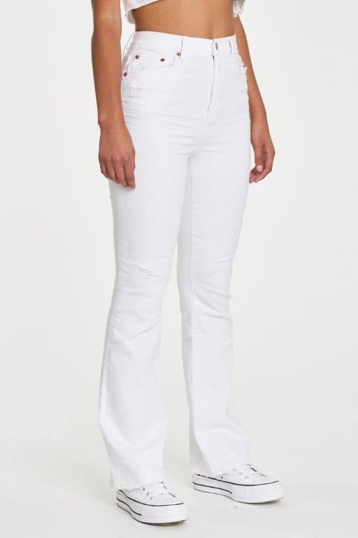 Go-Getter First Love High Rise Flare White | LIT Boutique