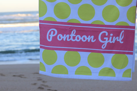 Pontoon Girl® Beach Towel