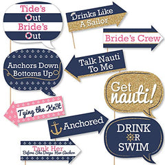 nautical bachelorette photo signs wedding