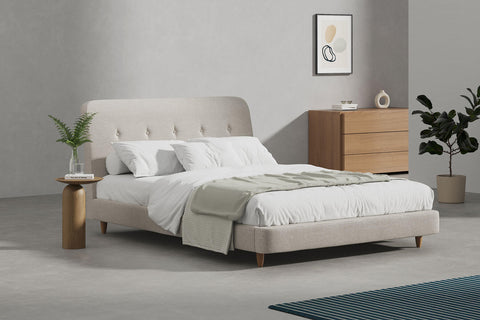 Orion Bed Base Double W135 L190 H31 Cm Fossil