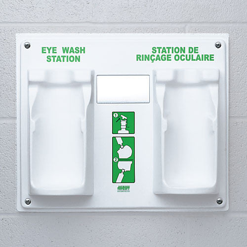 EYE WASH STATION, DOUBLE PLAQUE ONLY w/EYE WASH LABEL ...