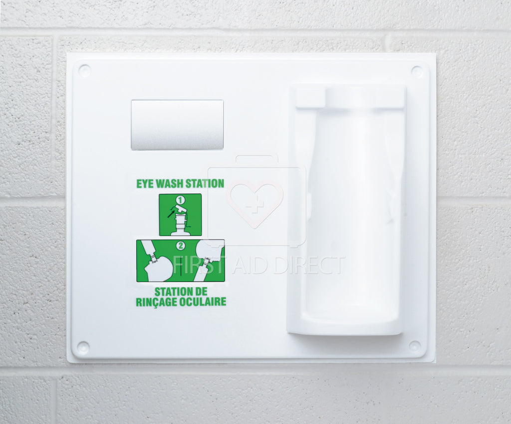 EYE WASH STATION, SINGLE PLAQUE ONLY w/EYE WASH BOTTLE ...