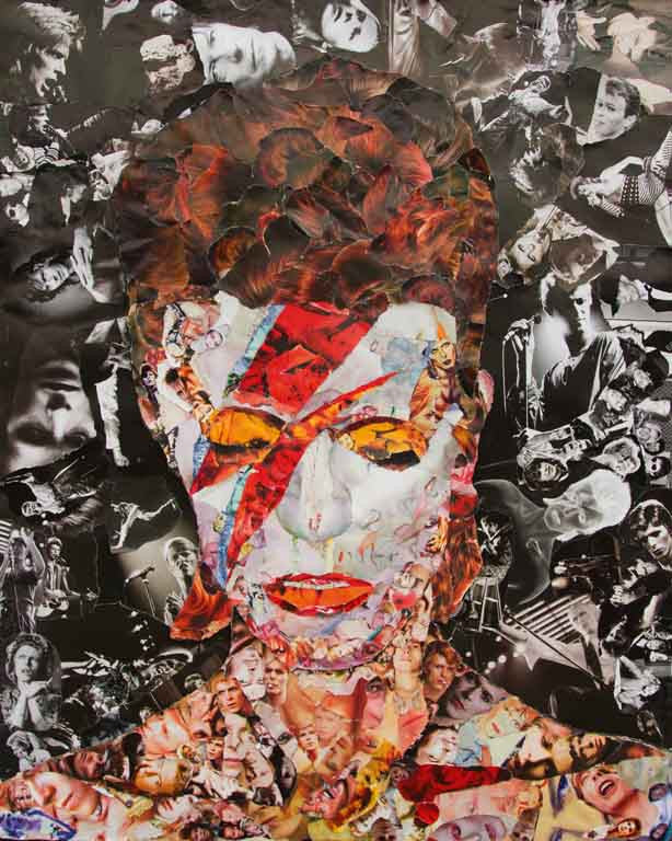 David Bowie Collage Poster Multymedia