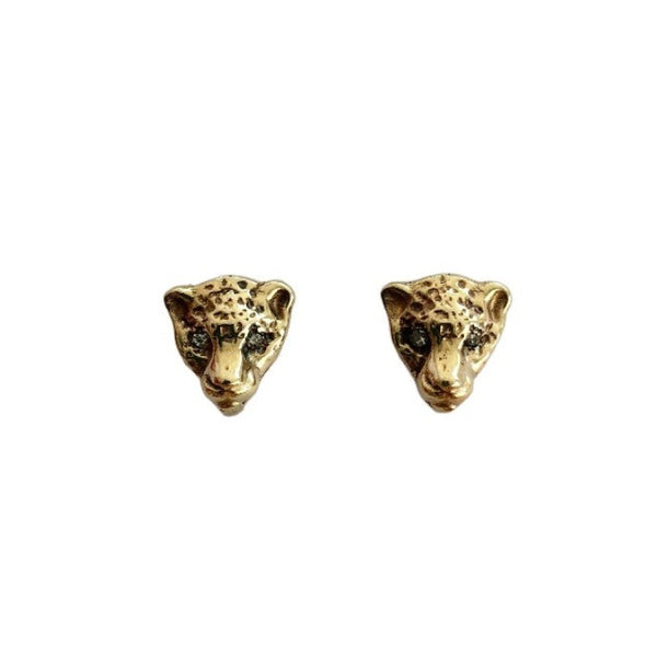Jaguar studs with diamond or emerald eyes – Anvil+Aura