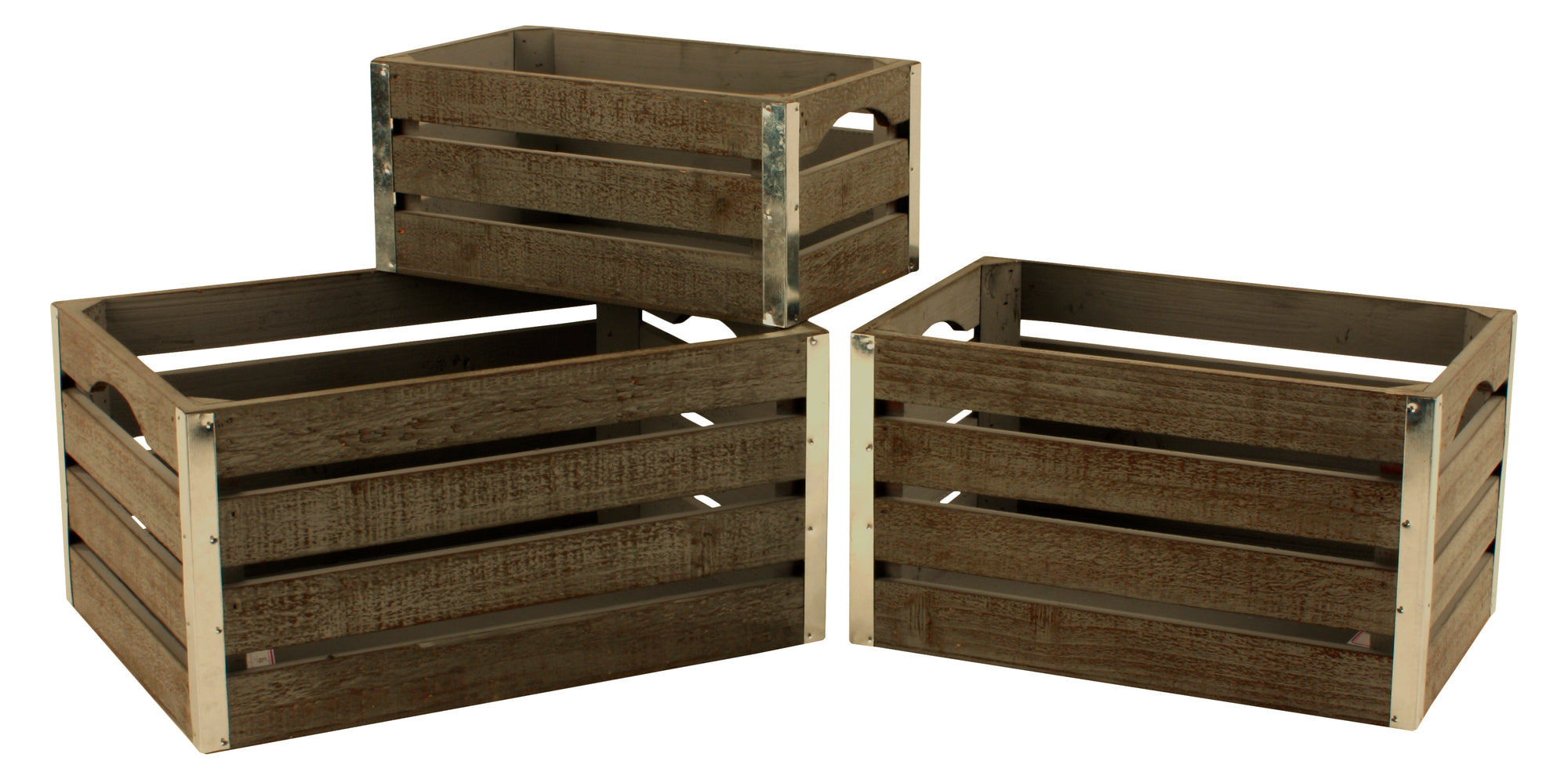 14 Rustic Farmhouse Wood Crate w/Lid  Rustic Wood Crates & Containers -  Wald Imports