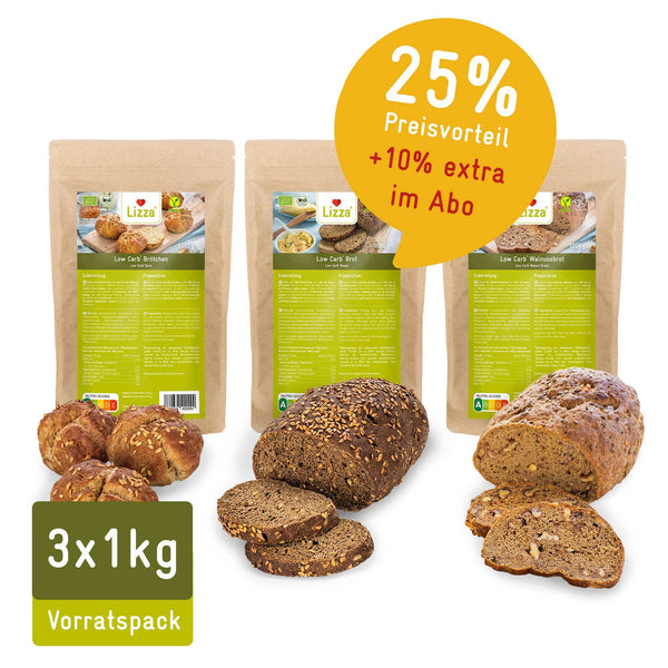 ABO Lizza Low Carb Brot-Mix Vorratspacks