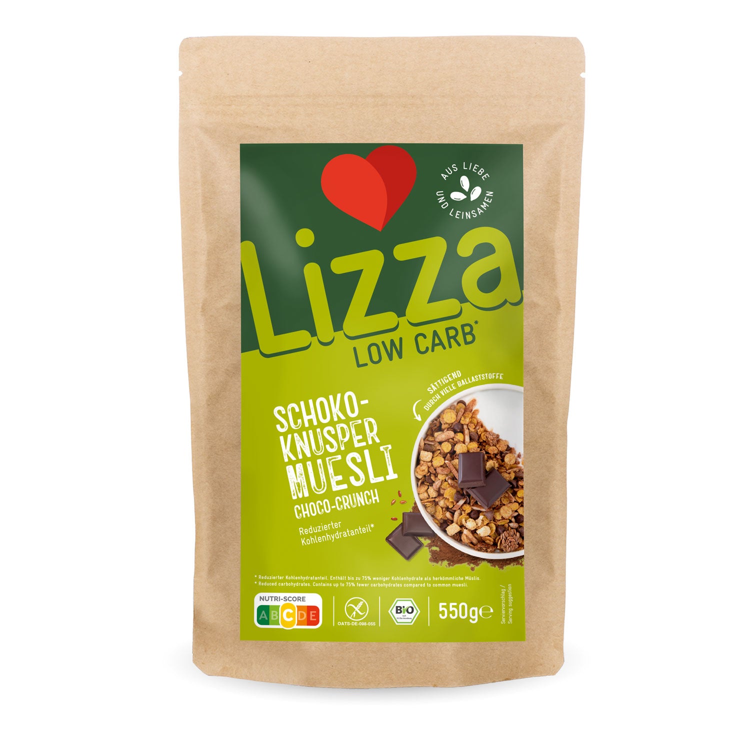 Lizza Low Carb Schoko-Knusper Müsli