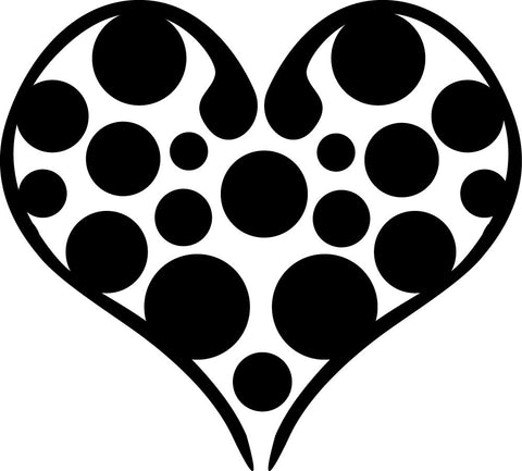 Abstract Heart Floral vinyl decal – CompleteDecal.com