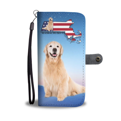 Golden Retriever Print Wallet Case-Free Shipping-MA State
