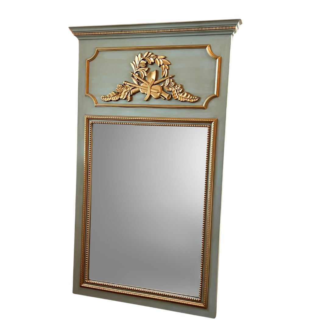 Antiqued Blue Orpheus Mirror