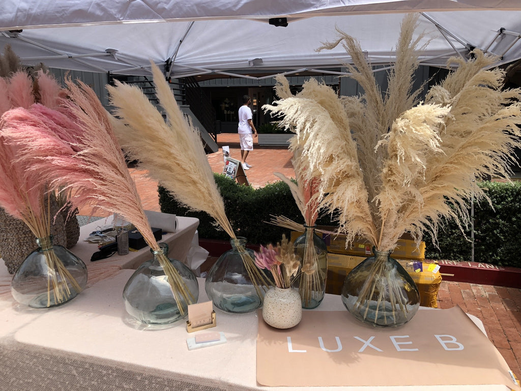 pink pampas grass decor