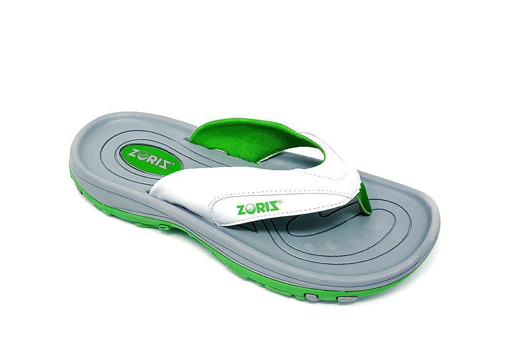 green flip flops mens