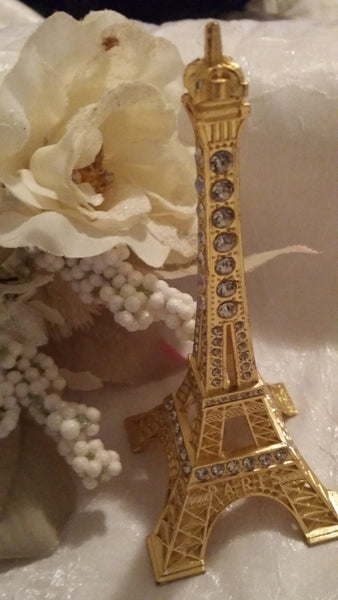 Eiffel Rhinestone Cake Topper Silver Eiffel Tower Cake