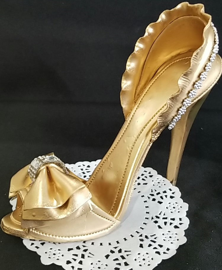 fancy gold shoes