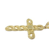 Simple and Decent 10K Yellow Gold Rope Design Cross Pendant - Solid Gold Online