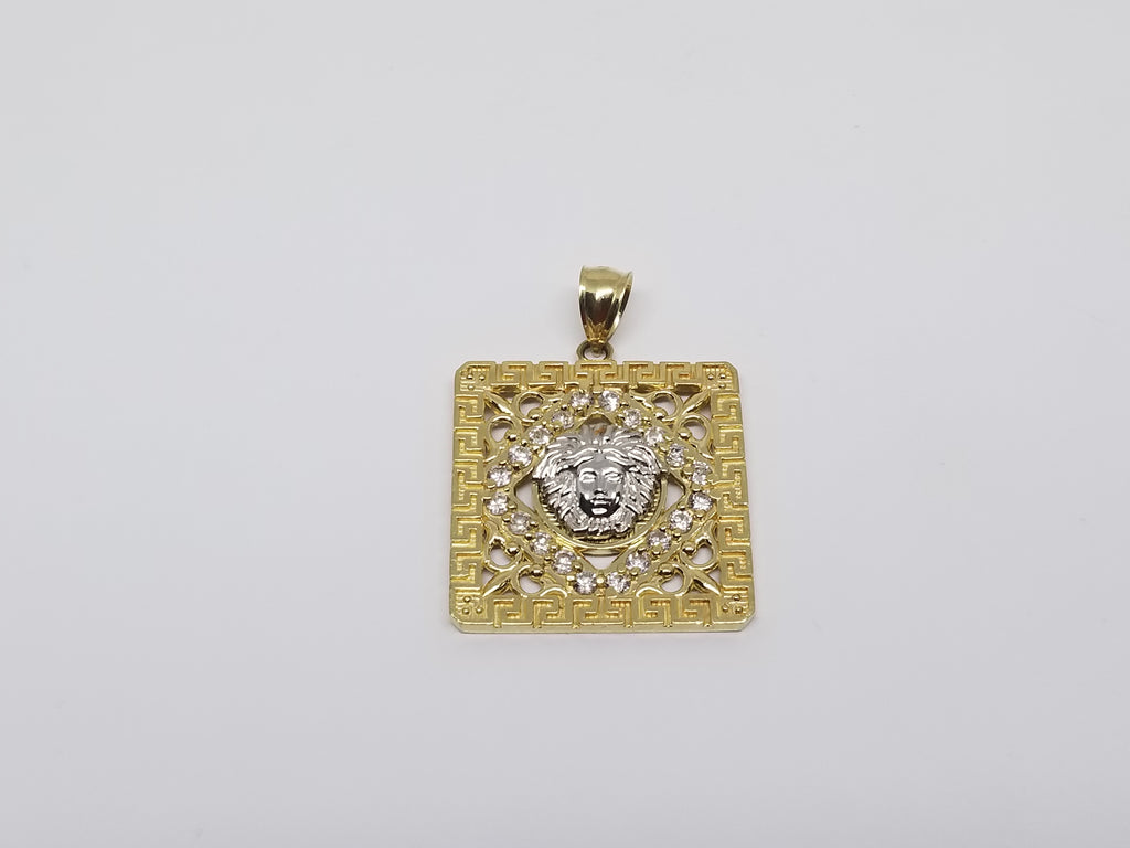 10k versace pendant