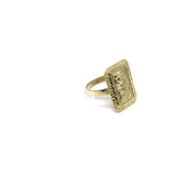 Suisse Lady Fortuna on Gold Bar 10K Yellow Gold Ring - Solid Gold Online