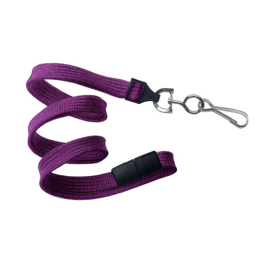 3/4 Flat Non-Breakaway Lanyard With Swivel Hook - 100 Pack ID Edge