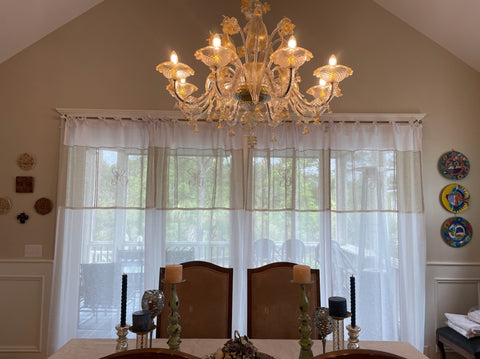 Net curtains for a formal lounge