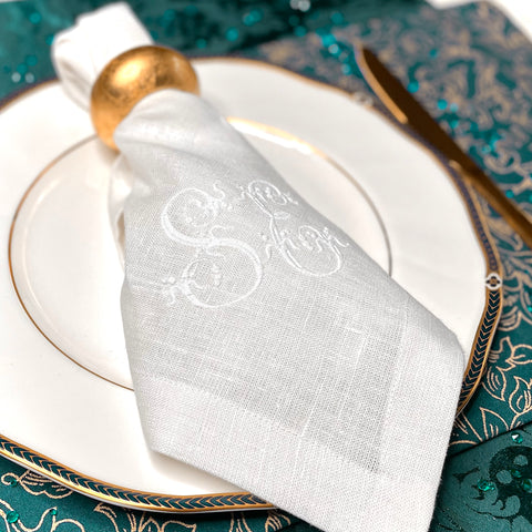 Monogrammed Napkins by Linen and Letters