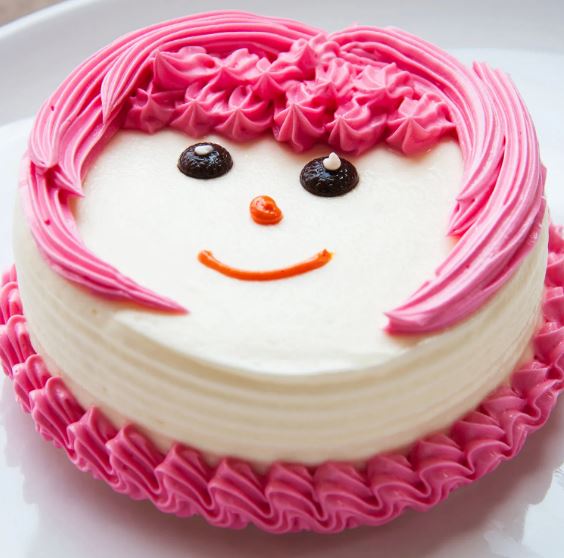 Cute Smiley Strawberry Cake Bloomsvilla